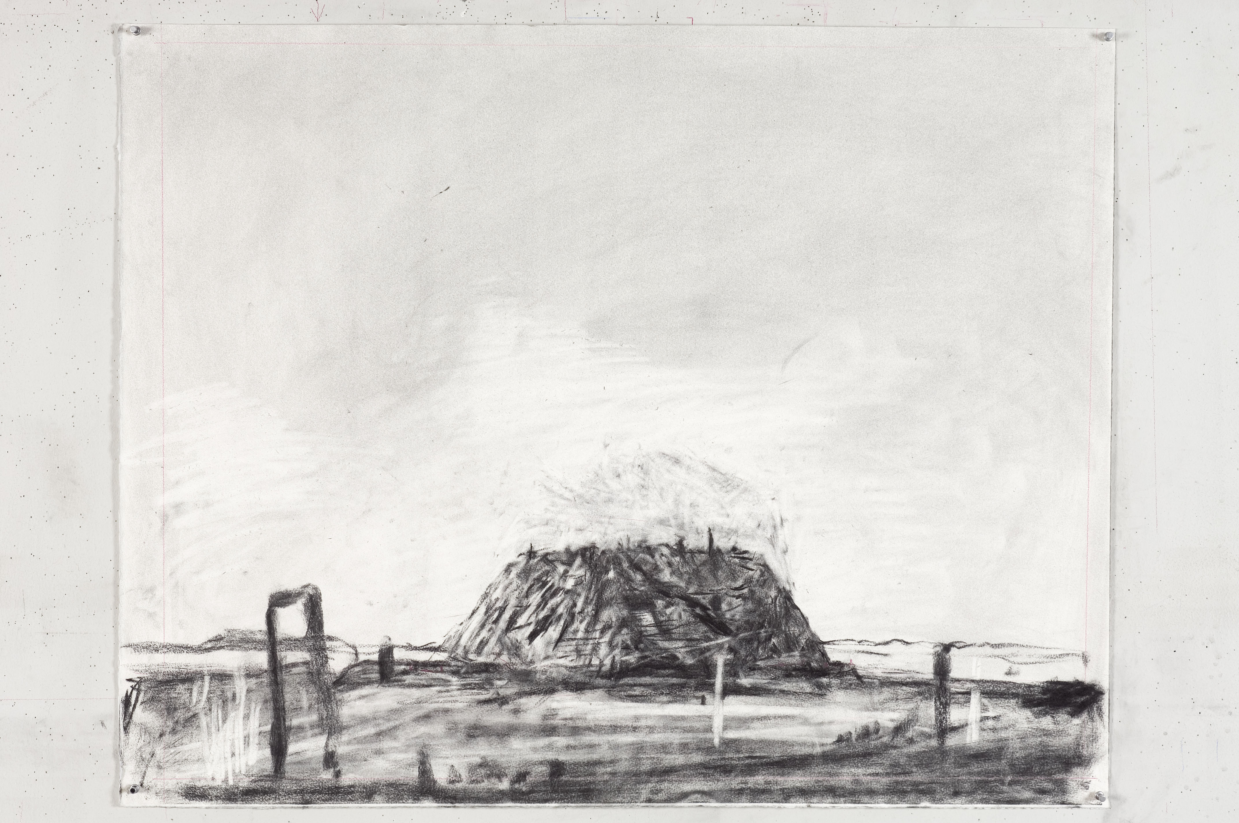 Drawing for Black Box/Chambre Noire (Landscape with Mine Dump)